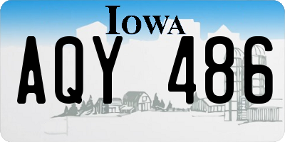 IA license plate AQY486