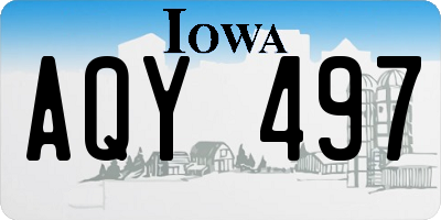 IA license plate AQY497