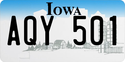 IA license plate AQY501