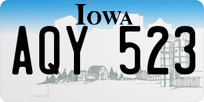 IA license plate AQY523