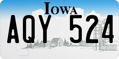 IA license plate AQY524
