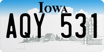 IA license plate AQY531