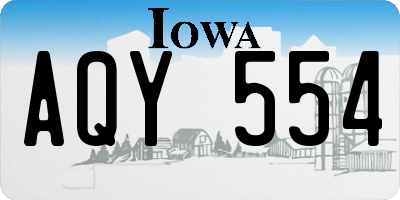 IA license plate AQY554