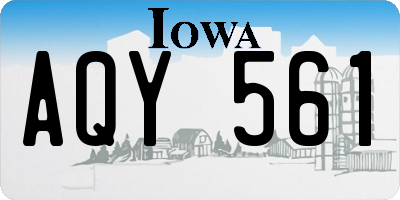 IA license plate AQY561