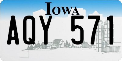 IA license plate AQY571