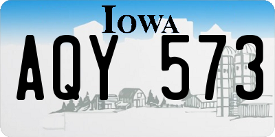 IA license plate AQY573