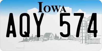 IA license plate AQY574