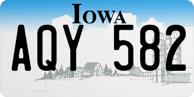 IA license plate AQY582