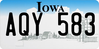 IA license plate AQY583