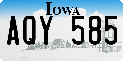IA license plate AQY585