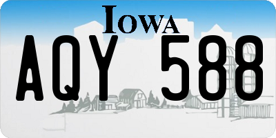 IA license plate AQY588