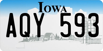 IA license plate AQY593