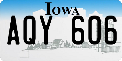 IA license plate AQY606