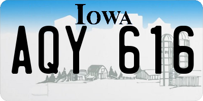 IA license plate AQY616