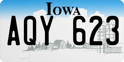 IA license plate AQY623