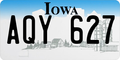 IA license plate AQY627