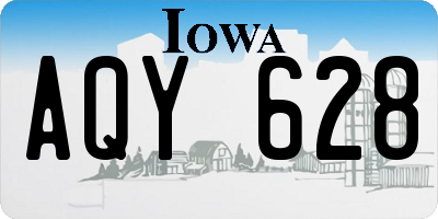 IA license plate AQY628