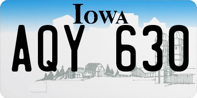 IA license plate AQY630