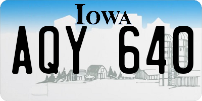 IA license plate AQY640