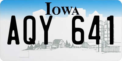 IA license plate AQY641