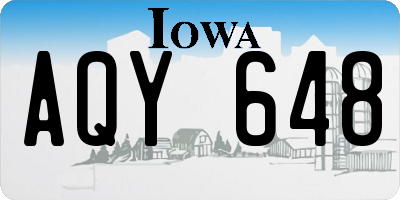 IA license plate AQY648