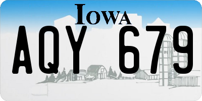 IA license plate AQY679