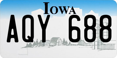 IA license plate AQY688