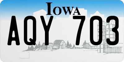 IA license plate AQY703