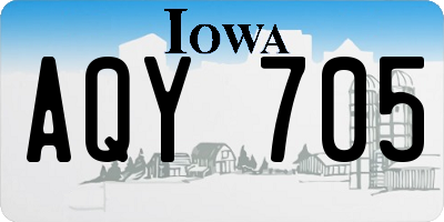 IA license plate AQY705