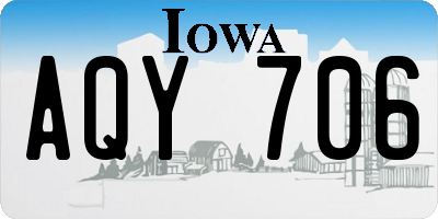 IA license plate AQY706