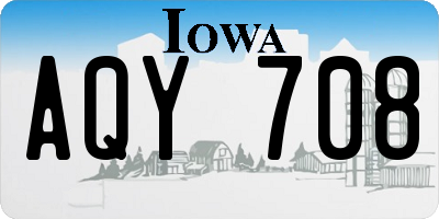 IA license plate AQY708