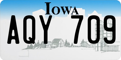 IA license plate AQY709