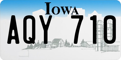 IA license plate AQY710