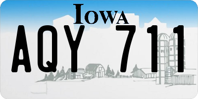 IA license plate AQY711