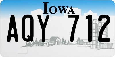 IA license plate AQY712