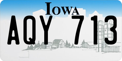 IA license plate AQY713