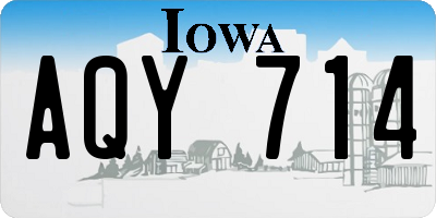 IA license plate AQY714