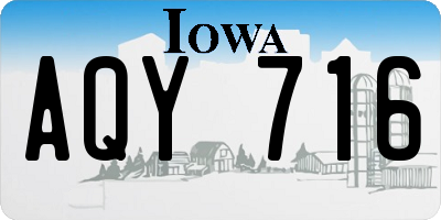 IA license plate AQY716