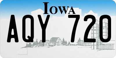 IA license plate AQY720