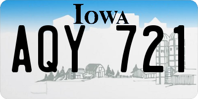 IA license plate AQY721