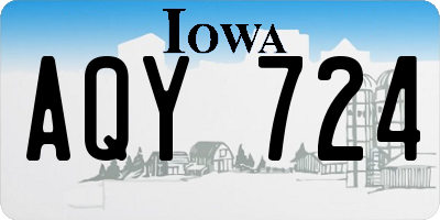 IA license plate AQY724