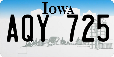 IA license plate AQY725