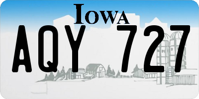 IA license plate AQY727