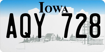 IA license plate AQY728