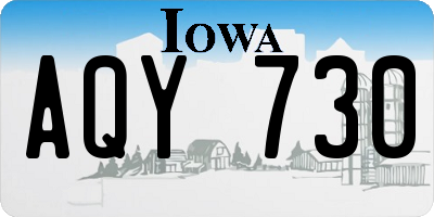 IA license plate AQY730