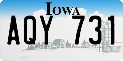 IA license plate AQY731