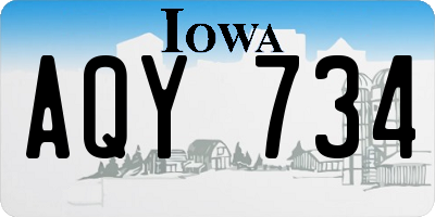 IA license plate AQY734