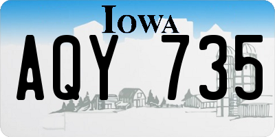 IA license plate AQY735