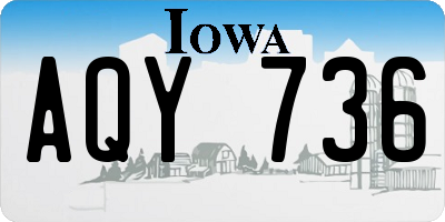 IA license plate AQY736