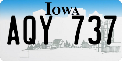 IA license plate AQY737